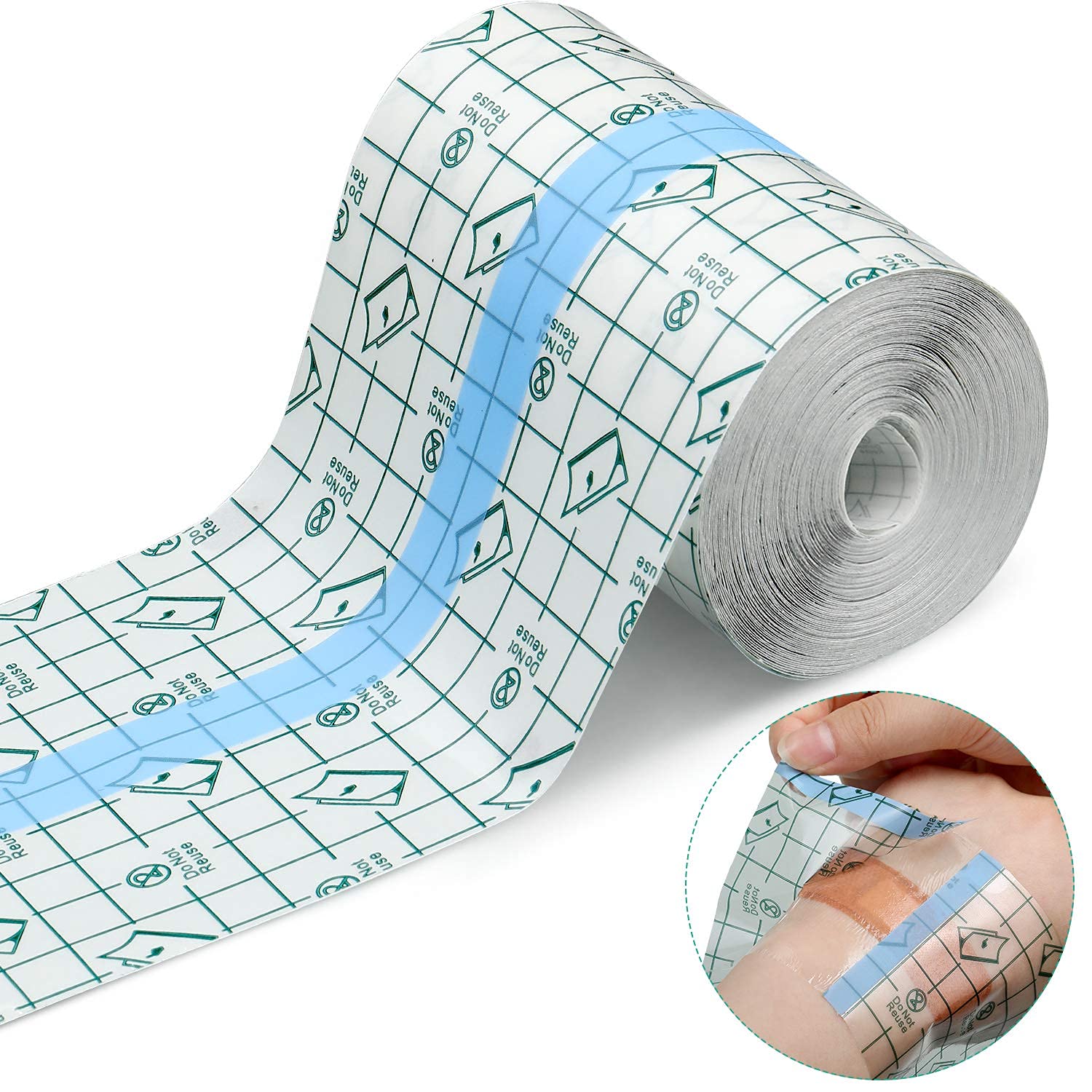 HANNEA Freely Cut Transparent Stretch Adhesive Bandage Dressing PU Film Wound Waterproof Sticker Good for Wound Healing Both for people or Pets Dressing Pads Tattoo Aftercare Bandage(2 * 197inch) HANNEA Freely Cut Transparent Stretch Adhesive Bandage Dressing PU Film Wound Waterproof Sticker Good for Wound Healing Both for people or Pets Dressing Pads Tattoo Aftercare Bandage(2 * 197inch)